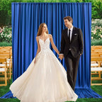 2 Panels Royal Blue Backdrop Curtain, 10 x 7 Feet Background Curtains for Parties, Weddings, Baby Showers, Bachelorette Halloween, Christmas Birthday Party Photoshoot Backdrop Curtains Decorations