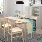 Misty Forest Table Runner,Foggy Blue Forest Landscape Table Runner for Kitchen Dining Table Home Party Decoration 13x60 Inch
