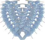 50pcs 2-1/2" Light Blue Satin Ribbon Bows with Twist Ties for Gift Wrapping Packing Christmas Decoration(Lt.Blue)