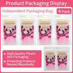Picoway 4 Pack Pink Foil Fringe Tinsel Backdrop Curtains, Birthday Engagement Bachelorette Party Decorations, Photo Booth Props Door Streamers Curtain