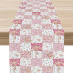 Boho Patchwork Table Runner, Vintage Farmhouse Colorful Wildflowers Bohemian Paisley Flower Table Center Decor for Home Kitchen Dining Patio Holiday Party Indoor Table Decorations, 13"x72" Inch