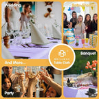 BRILLMAX 8 Pack Lavender Tablecloths for 8 Foot Rectangle Tables 60 x 126 Inch - 8ft Rectangular Bulk Linen Polyester Fabric Washable Cloth Cover for Wedding Reception Banquet Birthday Party