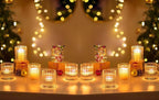 Hewory 24PCS Small Glass Hurricane Candle Holders Bulk - Short Clear Cylinder Vases for Centerpieces, Low Ribbed Vase for Wedding Reception Anniversary Baby Shower Events Party Home Table Decor