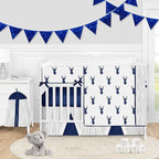 pinkblume Royal Blue Decorations Double Sided Sequin Navy Blue Fabric Triangle Pennant Banner Flag Bunting Garland for Blue Nautical Ahoy Achor Theme Nursery Classroom Home Bedroom Wall Decor