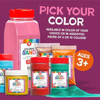 Hygloss Colored Sand for Crafts - 15 lb Bottle, Pink - Vibrant Colorful Fine Sensory Play Sand Art Kits for Kids - Classroom Activities for Children 3 4 5 6 7 8 9 10 11 12 - Safe for Ages 3+