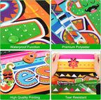 4 PCS Cinco De Mayo Tablecloth, 108"x54" Mexican Fiesta Tablecovers, Disposable Mexican Striped Table Covers, Plastic Party Table Cloth for Mexican Themed Party Supplies Carnival Taco Night Birthday