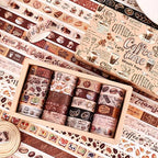 20 Rolls Coffee Theme Washi Tape Set, Writable Decorative Tapes for Scrapbooking, Bible Journaling, Bullet Journaling, 0.6"x79" per Roll