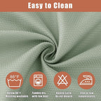 Fitable Textured Table Cloth for Rectangle, 2 Pack - 52 x 70 inch, Sage Green - Waterproof Heavy Duty Fabric Tablecloth for Dinner Party Banquet Event