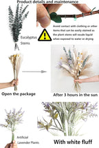 Serra Flora Natural Dried Pampas Eucalyptus Rabbit Tail Grass,(Pack of 66pcs) with 6 Kinds of DIY Bridal Artificial Bouquets Home Decor Wedding Floral Arrangement Table Centerpieces