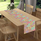 Boho Patchwork Table Runner, Vintage Farmhouse Colorful Wildflowers Bohemian Paisley Flower Table Center Decor for Home Kitchen Dining Patio Holiday Party Indoor Table Decorations, 13"x108" Inch