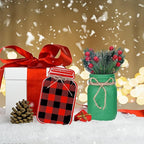Christmas Centerpiece, Christmas Decor Mason Jars, Centerpiece Table Decorations, Christmas Tree Decor, Home Mantle Decor, Christmas Coffee Table Decor, Holiday Table Centerpieces Bulk – 6PC