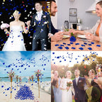 Ouddy Decor 3000 Pcs Rose Petals Artificial Flowers for Valentine's Wedding Decor Romantic Night Bridal Party Home Decorations, Blue