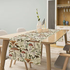 Mushroom Table Runner,Vintage Forest Flower Plant Print Table Runner for Kitchen Dining Table Home Party Decoration 13x72 Inch