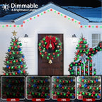 43FT 100LED Connectable Christmas String Lights Indoor Outdoor - Red and Green Fairy Lights Plug in with Remote & 8 Modes, Globe Twinkle Light for Christmas Decorations Bedroom Room Tree Party