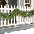 9FT Christmas Norfolk Pine Garland -1PCS, Artificial Pine Needles Garlands Faux Greenery Fake Garland for Holiday Fireplace,Table,Window,Stairs,Mante,Indoor Outdoor Decor