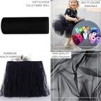 Black Tulle Fabric Rolls 54 Inch by 10 Yards Fabric Tulle Bolt for Wedding Halloween Decorations Gift Wrapping DIY Tutu Baby Shower Table Skirt Birthday Party Craft Supplies