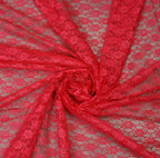 MDS Pack of 20 Wedding 12 x 108 inches Lace Table Runner for Wedding, Decorations for Birthday Parties, Banquets, Graduations, Engagements, and Runners fit Rectangle, Round Table- Red