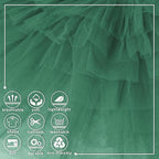 Hunter Green Tulle Fabric Roll 6 Inch X 300 FT (100 Yards) Matte Tulle Ribbon Netting Mesh Spool for DIY Tutu Skirt Wedding Bow Gift Wrapping Baby Shower Christmas Party Halloween Decorations