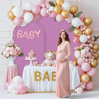 6.6FT Wedding Arch Covers Arch Backdrop Cover Arch Stand Covers Set Arch Cover Spandex Fabric Stretchy Backdrop for Wedding Birthday Party Decoration Baby Shower (Lilac)