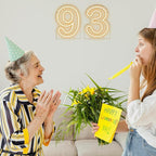 Number 9 LED Neon Sign Backdrop Birthday Party Decoration, 11.3" Height Warm White Marquee Numbers Nine Light Up Sign for Wedding Anniversary Window Wall Table, Indoor Battery Operated or USB