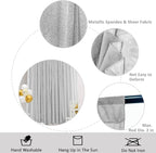 10FT x10FT Silver Metallic Spandex Backdrop, 1 Panel Glitter Sheer Photography Background, Stretchy Spandex Fabric for Wedding, Party, Baby Shower, Photo Booth Decor