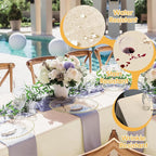 BRILLMAX 8 Pack Beige Tablecloths for 8 Foot Rectangle Tables 60 x 126 Inch - 8ft Rectangular Bulk Linen Polyester Fabric Washable Cloth Cover for Wedding Reception Banquet Birthday Party