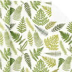 WRAPAHOLIC Fern Wrapping Paper Roll - Mini Roll - 17 Inch x 9.8 Feet - Woodland Fern Botanical Wrapping Paper Perfect for Birthday, Wedding, Baby Shower
