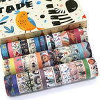 Washi Tape Set 39 Rolls - Cute Animal Colored Decorative Adhesive Tape for Kids, Masking Tape for Scrapbooking Supplies, DIY Crafts, Gift Wrapping, Junk Journal, Planners, School Supplies