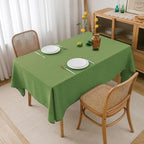 NLMUVW Olive Green Linen Tablecloth Rectangle Water Resistant Textured Natural Table Cloth Farmhouse Table Cover for Kitchen Dining Coffee, 54 x 90 Inch