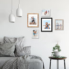 8x10 Picture Frame Set of 4 with High Definition Real Glass, Mixed Color Wood Photo Frames for Desktop Display and Wall Mounting