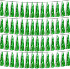 4P Green Foil Fringe Metallic Streamers Banner Tassel Garland for Parade Floats, Bachelorette, Wedding, Birthday, Halloween, Christmas, Bridal/Baby Shower Party Decorations