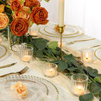 24 Pcs Ribbed Clear Votive Candle Holders – Glass Tea Light Candle Holder for Weddings, Baby Showers, Home Decor, Party Centerpieces, and Table Decoration