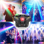 4-Pack Moving Head Stage Lights 9 X 10W LED DJ Lighting with DMX Mode Sound Stage Lighs and Parties Lights Activated for Party Wedding Concert Disco DJ Concert Show