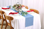 Sequin Table Runners 2 Pieces Baby Blue Table Runners 12x72 Inch Glitter Dining Table Cover for Party Wedding Birthday Reception Banquet Decoration Spring Party Chair Sashes