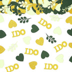 200PC Sage Green Wedding Confetti Wedding Shower Decorations Heart I do Engagement Table Confetti Bridal Shower Bachelorette Party Decorations