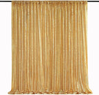7ft x 7ft Gold Sequin Backdrop Curtain Glitter Photo Booth Backdrop for Wedding Birthday Baby Shower Event Decorations
