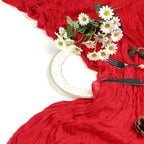 12 Pack Red Cheesecloth Christmas Table Runner 10ft Boho Gauze Fabric Cheese Cloth Table Runner 35 x 120 Inch Rustic Sheer Runner for Wedding Home Decor Holiday Party Table Centerpiece Decoration
