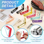 uxcell 8 Pack Tablecloth Clips, Stainless Steel Table Cloth Cover Clamps, 2.87" x 2.36" Windproof Holder Clips for Home Party Picnic Wedding Camping Dining Tables, Silver