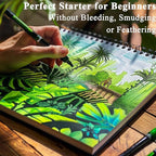Belenova 9" x 12" Marker Paper Pad, 100 Sheets Bleedproof Sketchbook for Alcohol Markers - 73lb/120gsm Art Supplies for Drawing & Coloring (Kids/Adults).
