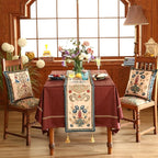 patdrea Designer Casual Wild Floral Velvet Table Runner 118 Inch Long, Brown Occult Bouquets Pattern Table Mat, Decoration for Kitchen Dining Coffee Table Cabinet Banquet Thanksgiving,12"*118"