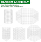winemana 12 Set Garden Plant Protector Cage, 16x12 in Metal Wire Protectors for Plants, Protection Cages with Stakes & Nylon Ties, Animals Barrier to Keep Rabbit & Chicken Away from Flower Vegetables