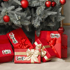 CALLIE Personalized Christmas Stickers with Custom Name, Waterproof Custom Christmas Name Tags Stickers, Peel and Stick Christmas Gift Tags (Santa Claus Elk + Name)