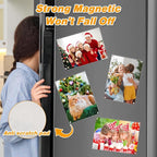 4 Pack 5×7 In Acrylic Fridge Magnetic Frame, Acrylic Photo Picture Frames, Double Sided Photo Refrigerator Magnet Picture Frame, Clear Picture Display Frame