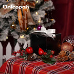 UnicoPak 50 Pack 4x4x4 Black Gift Boxes, Elegant Small Gift Boxes with Lids for Birthday Party Wedding Holiday Christmas, Gift Box for Ornaments Treats Candle Mug Crafting