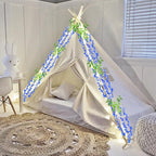 5 Pack Royal Blue Wisteria Hanging Flowers, 3.44 Ft Fake Hanging Flowers, Artificial Wisteria Garland Vines for Wedding Room Backdrop Outdoor Patio Garden Decoration
