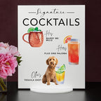 Signature Cocktail Sign | Acrylic Wedding Bar Menu | Bar Menu Sign | Bar Sign | 14" H x 11" W Black Acrylic Signature Drink Sign
