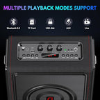 Karaoke Machine with 3 Wireless Mics | Bluetooth 5.3 Speaker with Echo Adjustment & Auto Pitch Correction | PA System with RGB Lights, Supports TV/TF Card/USB/AUX/Live/REC for Home Parties