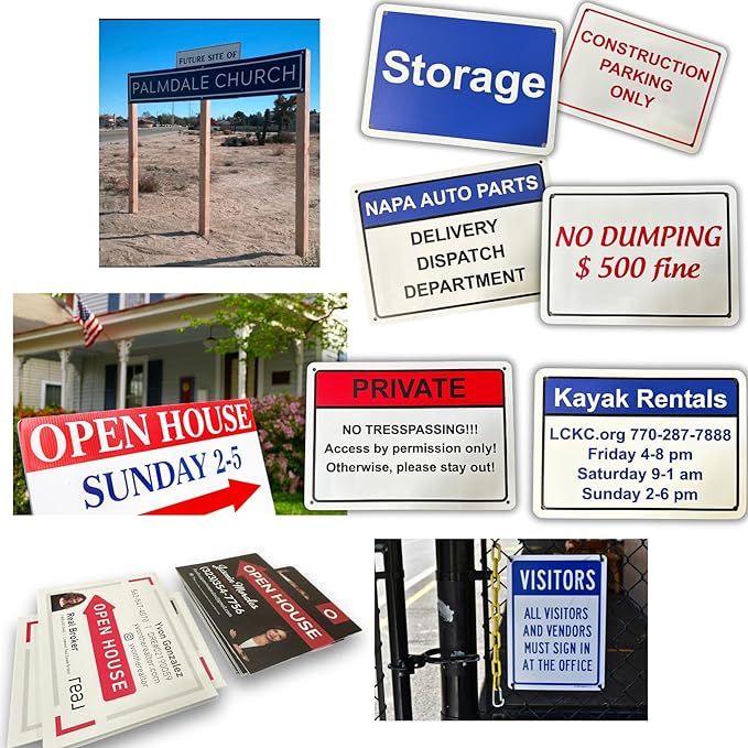 Custom Signs Outdoor Metal for Home Office Business, Personalized, Door, Porch, Delivery, Man Cave, Shop, Garage, Street. For Outside or Inside Use. Our Metal Signs Are UV Printed Solid Aluminum (12x18 inches, Header Box)
