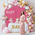 6.6FT Wedding Arch Covers Arch Backdrop Cover Arch Stand Covers Set Arch Cover Spandex Fabric Stretchy Backdrop for Wedding Birthday Party Decoration Baby Shower (Rose Red)