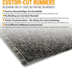 Ottomanson 2'7" x 30' Ultra-Thin Hallway Runner Rug - Durable Non-Slip Carpet for High-Traffic Areas - Fits Under Doors for Seamless Entry - Ideal for Kitchen, Entryway, Bedroom & Living Room, Black